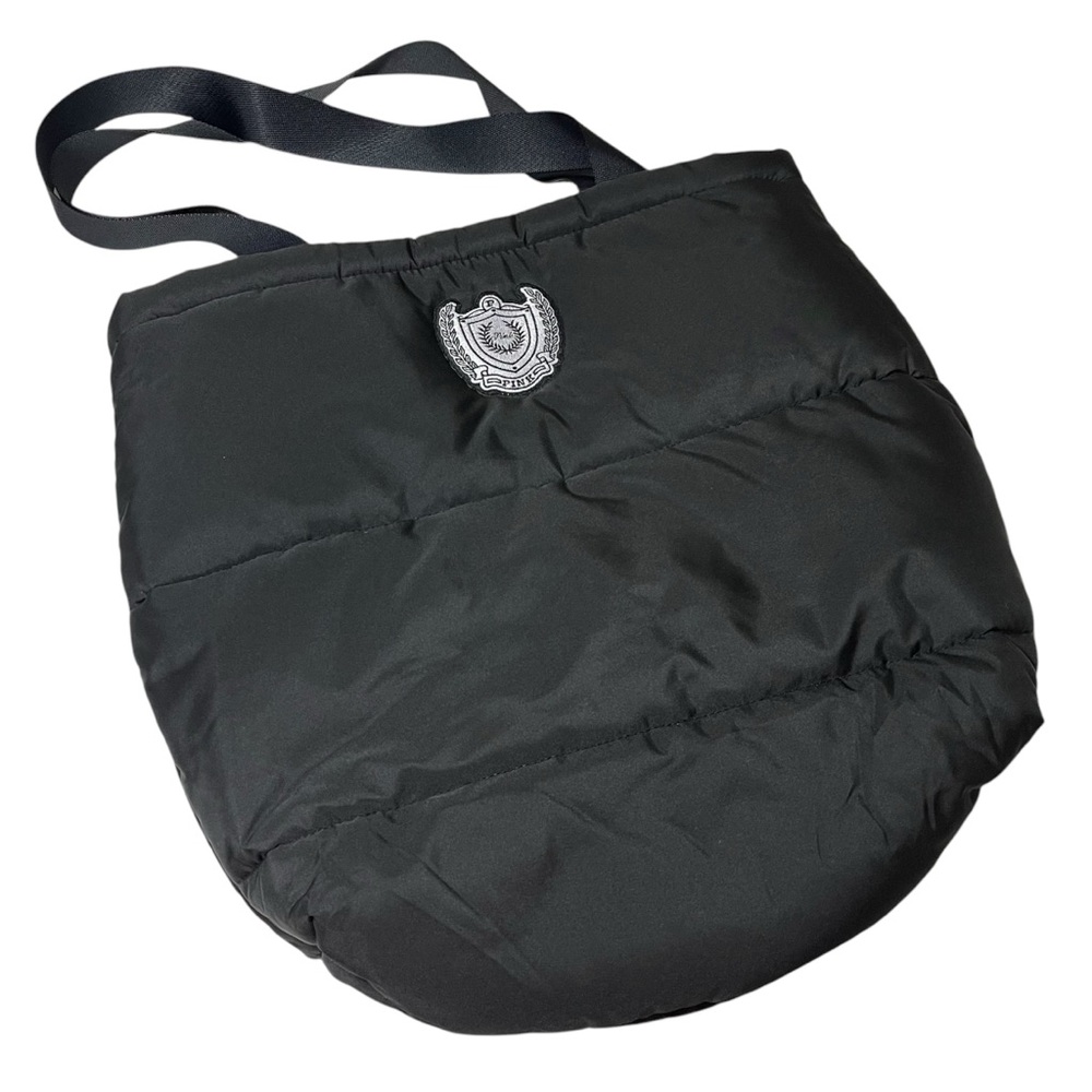 PINK Victoria’s Secret Black Puffer Tote with Emblem
